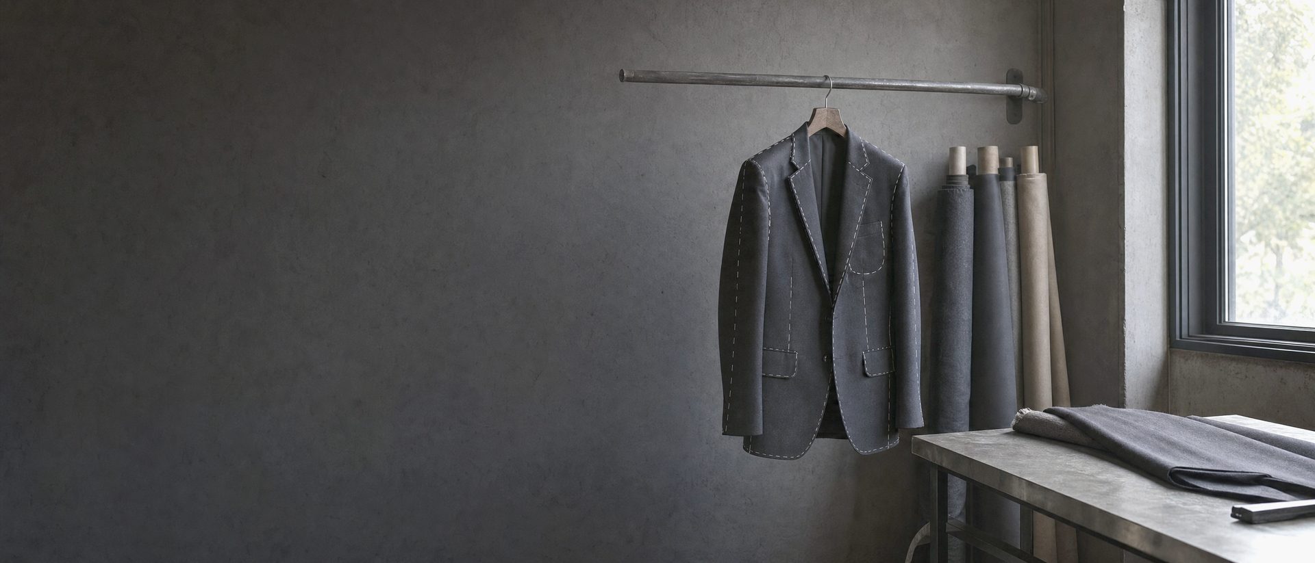 Une veste sur mesure dans l’atelier