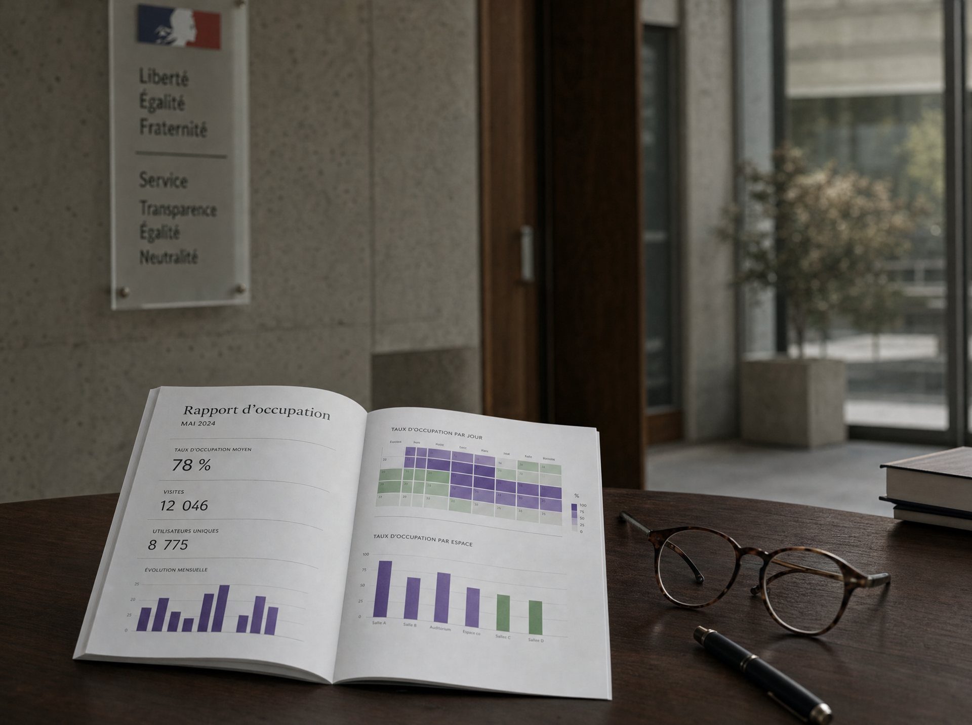 Un rapport d’occupation imprimé sur un bureau